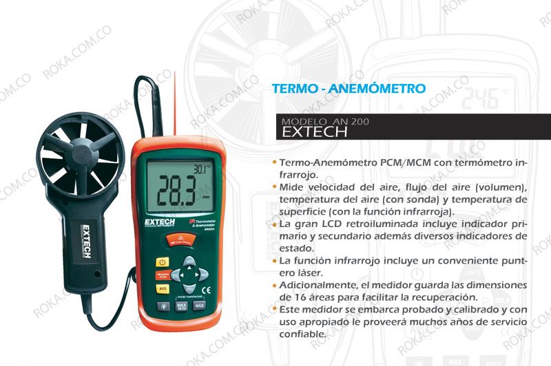 venta-anemometros-extech-an200