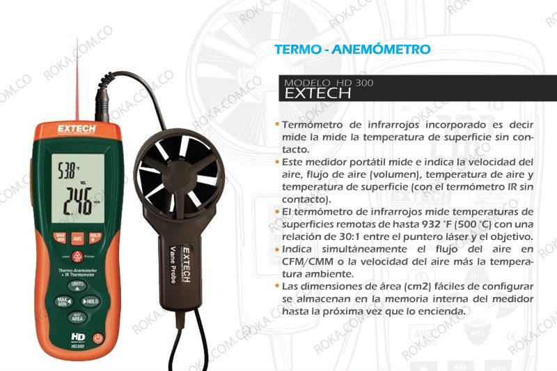 venta-anemometros-extech-hd300