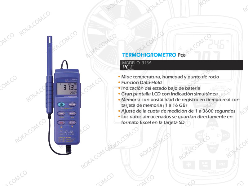 Medidor para humedad PCE-313A